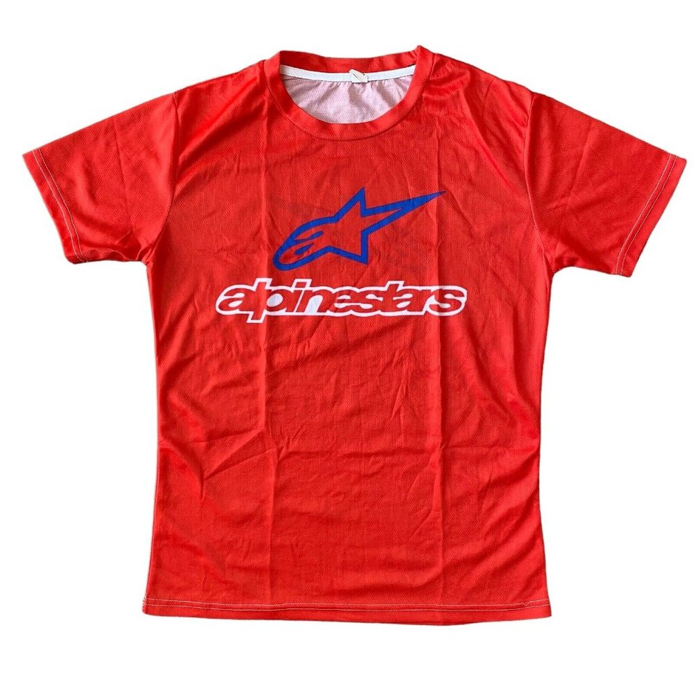AlpineStars T-shirt SIze Small Short Sleeve Polyester Red Logo